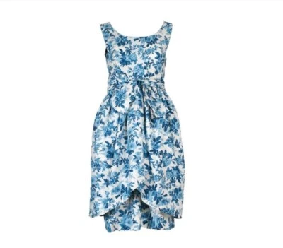 Vestido de fiesta de jardín floral de algodón edición Balenciaga años 50 reedición de archivo ~ ¡Raro! Foto 1 de 4