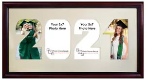Graduation Collage Photo Frame Year 2021 Holds 4 - 5x7 Photos Wall Mounted - Picture 1 of 1