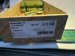 5 Stück WEIDMÜLLER 1010000000 WPE2,5 2-Wege WPE 2,5 Erdungsklemme 30 12 A - Bild 1 von 4