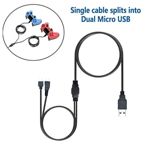 Single Cable Splits Into Dual Micro USB Charging Cable for PS VR Xbox One PSV - Picture 1 of 7