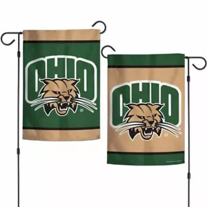 OHIO UNIVERSITY BOBCATS 2 SIDED GARDEN FLAG 12"X18" YARD BANNER OUTDOOR RATED - Picture 1 of 1
