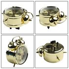 Gold Bell Alarm Clock Mechanical Wind Up Loud Twin Table Vintage Retro Old Look