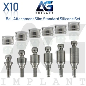 Juego de 10 accesorios de bola recta abut ment delgado estándar hexágono dental - Imagen 1 de 4