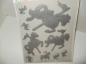 Holiday Topix Silver Carousel Horses Glitter Transfer-Unsealed Package - Picture 1 of 4