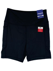 Pantalones cortos deportivos para mujer Aeropostale talla L negros y blancos ropa activa - Imagen 1 de 9