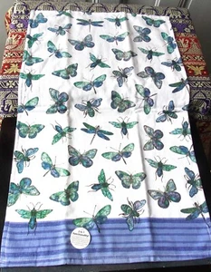 TORCHON SERVIETTE DE TOILETTE ESSUIE MAINS IMPRIME LES PAPILLONS - Picture 1 of 6