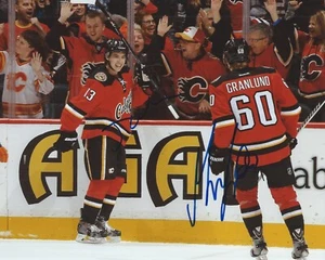 Johnny Gaudreau & Markus Granlund Signed 8x10 Photo Calgary Flames Autograph COA - Picture 1 of 1