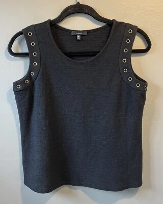 Camiseta sin mangas DREW Grommet para mujer S negra Foto 1 de 4