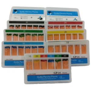 5 Boxes Dental Gutta Percha Points PP 0.04 15-40# For Root Canal Cleaning Tips - Picture 1 of 22