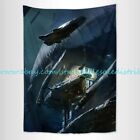 wholesale tapestries Space station, Scifi fantasy tapestry cloth poster