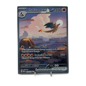 Charizard EX SIR – 151 | Jumbo Metal 6" x 8" Card Gift/Display - Picture 1 of 3