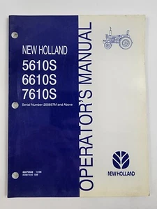 New Holland 5610S 6610S 7610S Tractor Operators Manual 255857M 86579556 10/98 - Picture 1 of 10