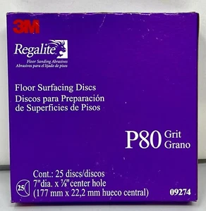 NEU 3M Regalite 09274 P80 Körnung Bodenbelag Scheiben 7" Durchmesser x25 Packung KOSTENLOSER VERSAND! - Bild 1 von 18