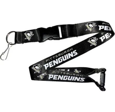 Pittsburgh Penguins Lanyard Keychain ID Holder W/ Detach Keystrap Function NHL Cover