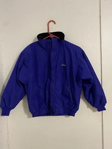 Vintage Patagonia Boys/Girls Size Kids 10 Blue Fleece Lined Bomber Jacket Style - Picture 1 of 7