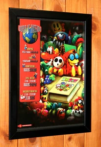 Yoshi's Story N64 Nintendo 64 Rare Promo small Vintage Poster / Ad Page Framed - Picture 1 of 3