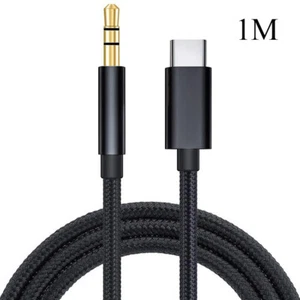 Heavy-Duty Type C USB C to 3.5mm Jack Cable Car Stereo Audio Aux Adapter Heads e - Picture 1 of 14