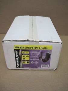 Platinum Tools HPH32 HPH32-25 2in Black J-Hooks Snap-Lock Retainer **BOX OF 25** - Picture 1 of 3