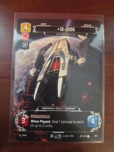 Star Wars Unlimited Jump To Lightspeed Prestige IG-2000 1031 R - Foto 1 di 1