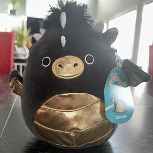 Squishmallows Collection Fantasy Squad Luxmen the Dragon Black & Gold 7.5" NWT - Picture 1 of 5