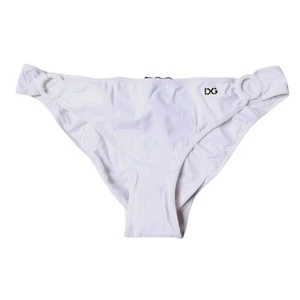 DOLCE & GABBANA Swimwear White Nylon Beachwear Bikini Bottom IT4 / L RRP 530usd - Picture 1 of 5