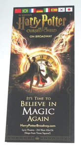 SET OF 2 HARRY POTTER AND THE CURSED CHILD ON BROADWAY NY SHOW FLYER/BROCHURES - Picture 1 of 5