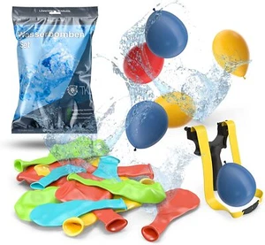 Wasserbomben bunt / Wasserballon Set 1000x Wasser Ballons + Schleuder  - Picture 1 of 5