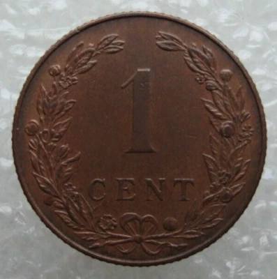 Netherlands 1 Cent 1904 Wilhelmina I Bronze Coin S11 - Image 1 of 4