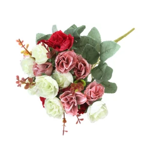 Ramo de flores de rosas artificiales para decoración de fiesta de boda de San Valentín - Imagen 1 de 7