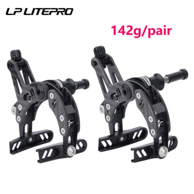 Coppia Pinze Freno Carbonio MTB Strada Bici Tirante Laterale Forma C Freno Anteriore e Posteriore - Immagine 1 di 4