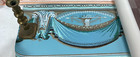 RARE STUNNING Vintage Brunschwig & Fils BLUE Hand Printed Wallpaper Border Trim