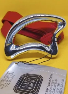 Alexis Kirk roter Ledergürtel Museumsqualität neu silberne Schnalle Vintage weiche Krawatte - Bild 1 von 13