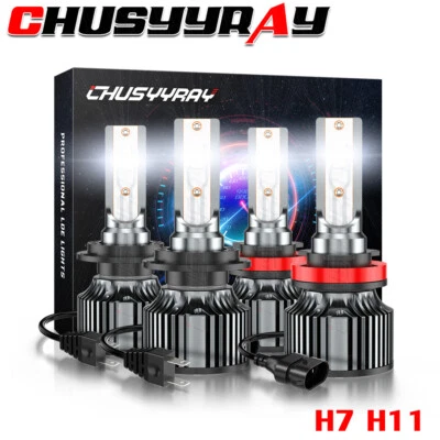 Combo de faros LED de haz alto bajo 4x para Jaguar XF 2009-11 - 6000K Foto 1 de 4