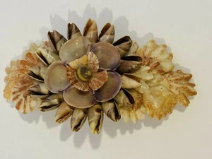 Vintage Sea Shell Barrett Hair Clip Handmade Measures 5" - Picture 1 of 4