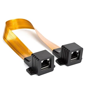 Câble LAN passage de fenêtre adaptateur câble plat pour câble réseau Ethernet RJ45 - Photo 1/10