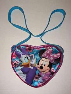 Disney Minnie Mouse Gänseblümchen Ente herzförmige Kunststoff Kinder Handtasche (siehe Fotos) - Bild 1 von 17