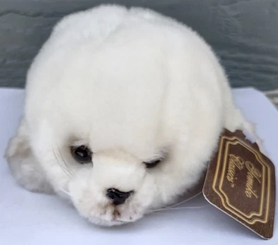 NUEVO/NUEVO CON ETIQUETAS Russ Berrie Yomiko Classics Arpa Sello 8" Peluche Blanco Foto 1 de 4