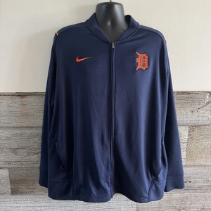 Nike Dri-FIT Detroit Tigers Full-Zip Jacket Men’s Size L MLB Baseball Blue (T1) - Picture 1 of 8