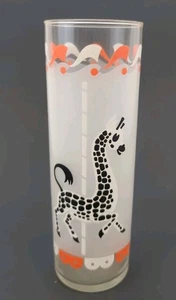 Vintage Libbey Circus Graffe Karussell Karussell Tom Collins Milchglas - Bild 1 von 5