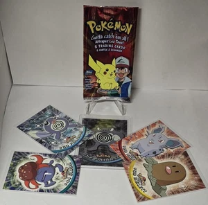 1999 Pokémon Topps TV Animation Series 1 Booster Pack With Foil Card Open NM/M - Picture 1 of 4