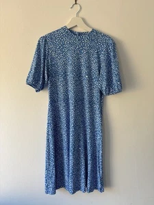 Blue Print Midi Dress - M&S Collection (UK12 / EUR40) - Picture 1 of 5