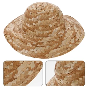 Sombrero de paja de dibujo de 5 piezas sombreros de fiesta para bailar pintura hágalo usted mismo - Imagen 1 de 12