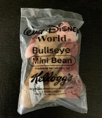 Juguete de peluche Disney Bullseye Toy Story Pixar Kelloggs mini frijoles Foto 1 de 2