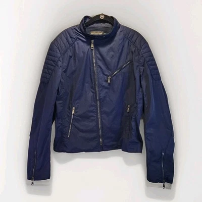 Ralph Lauren Black Label Moto Cafe Racer Jacket Men's L Blue 60's Biker Jacket  - Image 1 of 4