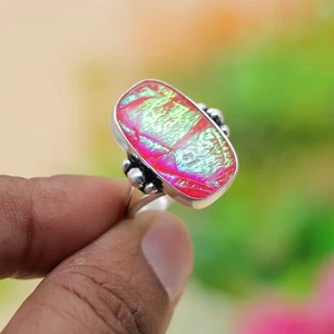 Rosa Opal Ring, Opal Edelstein, Größe 8" - Bild 1 von 9