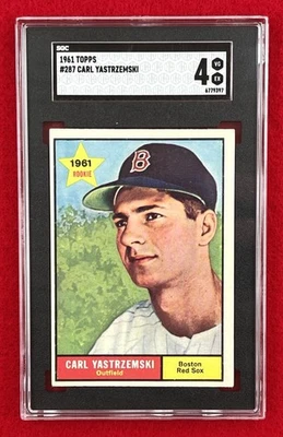 Carl Yastrzemski 1961 Topps SGC 4 VG/EX Boston Red Sox 2nd Year HOF! - Image 1 of 2