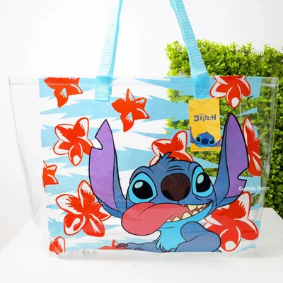 Disney Stitch Clear Beach Tote Vinyl NWT 7E - Image 1 of 4