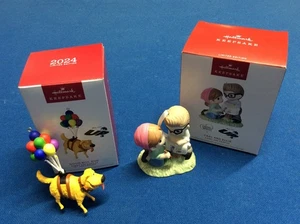 Carl & Ellie and Good Boy, Dug (Disney-Pixar Up) 2025 & 2024 Hallmark Ornaments - Picture 1 of 14