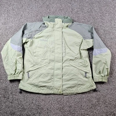 Columbia Jacker Mujer XL Verde CORE Intercambio Con Capucha Nieve Esquí Shell Foto 1 de 4