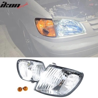 Fits 01-03 Toyota Sienna Clear Signal Corner Lights Lamps Pair Right + Left Foto 1 de 4